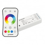 Intelligent arlight диммер smart-set-pwm-104-52-rgbw-suf white (12-24V, 4x4A, ПДУ RING 10кн, 2.4G), 1шт
