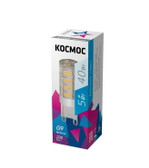Лампа светодиодная 5Вт 220В G9 4500К КОСМОС LksmLED5WG9C4500pc, 1шт