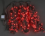 Светодиодная гирлянда 3 Нити по 20 м с 2-х канальным контр., 600 LED, 24 В, красная, черный провод, 1шт