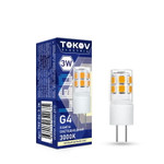 Лампа светодиодная 3Вт Capsule 3000К G4 220-240В TOKOV ELECTRIC TKE-G4-3-3K, 1шт