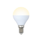 Led-g45-9w/ww/e14/fr/nr лампа светодиодная. форма “шар”, матовая. серия norma. теплый белый свет (3000K). Картон. ТМ Volpe, 1шт