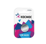 Элемент питания литиевый CR1620 1хBL (блист.1шт) КОСМОС KOCR16201BL, 1упак. 1шт