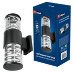UUL-S12A 2x60W/E27 IP65 BLACK Светильник уличный, под две лампы Е27. Архитектурный накладной. Корпус черный. TM Uniel., 1шт