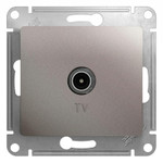 Розетка телевизионная оконечная TV Glossa 1дБ механизм платина SE GSL001291, 1шт