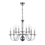 8034⁄10 CLASSI LN24 хром, металл/стекло Люстра подвесная Е14 10*40W 220V INCANTO, 1шт