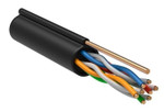 Кабель витая пара F/UTP кат.5E 4х2х24AWG solid CU LDPE Outdoor трос черн. (м) GENERICA BC3-C5E04-359-305-G, 1м
