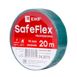 Изолента ПВХ 19мм (рул.20м) зел. SafeFlex EKF plc-iz-sf-g, 1шт