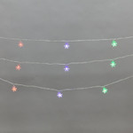 Гирлянда светодиодная Снежинки большие 5м, 20LED, IP20, прозрачный провод, свечение мульти (RG/RB), мигание, 230В NEON-NIGHT, 1шт
