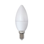 Led-c37-6w/ww+nw/e14/fr plb01wh лампа светодиодная. форма «свеча», матовая. серия bicolor. теплый белый свет - белый свет. картон. тм uniel., 1шт