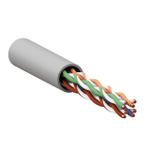 Кабель витая пара U/UTP кат.5E 4 пары 24 AWG solid PVC сер. TERACOM PRO PRO EKF TRP-5EUTP-04PVC-GY-IN3, 1м