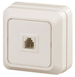 2-302-02 Intro Розетка телефонная RJ11, IP20, ОУ, Quadro, сл.кость, 1шт