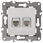 12-3109-01 ЭРА Розетка комбинированная RJ45+RJ11, IP20, Эра12, белый, 1шт