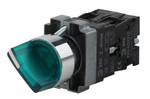 Переключатель ЭРА BSW90-BK-2-K06E LAY5-BK2365 2 положения зеленый, 1шт