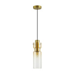 5057/1A PENDANT ODL24 323 золотой/янтарный/металл/стекло Подвес E27 1*40W SCROW, 1шт