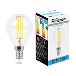 Лампа светодиодная, (15W) 230V E14 6400K прозрачная, LB-515, 1шт