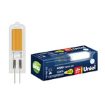 Led-jc-220/6w/4000k/g4/cl glz08tr лампа светодиодная, прозрачная. белый свет (4000К). Картон. ТМ Uniel., 1шт