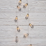 Гирлянда светодиодная Кристаллы черные 10 LED, 1,5 м, прозрачный ПВХ, теплый белый свет свечения, 2 х АА (батарейки не в комплекте) NEON-NIGHT, 1шт