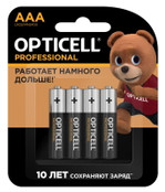 Элемент питания алкалиновый AAA/LR03 (блист. 4шт) Professional Opticell 5052002, 1УП.4 шт.