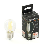 Лампа светодиодная, 980LM 6W 175-265V E27 4000K G45 прозрачная, LB-1706, 1шт