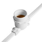 Гирлянда 230V  100 E27 белый, шаг 25cm, IP 65, 25м +1,5м шнур,  CL25-25, 25м