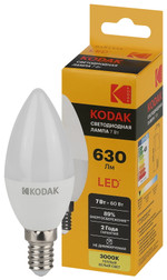 Лампочка светодиодная Kodak LED KODAK B35-7W-830-E14 E14 / Е14 7Вт свеча теплый белый свет, 1шт