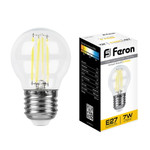 Лампа светодиодная, (7W) 230V E27 2700K, LB-52, 1шт