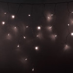 Гирлянда светодиодная Бахрома (Айсикл), 2,4х0,6м, 88 LED ТЕПЛЫЙ БЕЛЫЙ, прозрачный ПВХ, IP65, постоянное свечение, 230В NEON-NIGHT (нужен шнур питания 303-500-1), 1шт