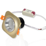 Светодиодный светильник Spotlight AR-PNS-7W (7W, 220V, квадрат, корпус жемчужный никель) (теплый белый 3000K), 1шт