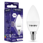 Лампа светодиодная 7Вт С37 4000К Е14 176-264В TOKOV ELECTRIC TKE-C37-E14-7-4K, 1шт