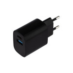 Сетевое зарядное устройство REXANT USB + Type-C, 5V, 2.4 A, черное, 1шт