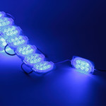Светодиодный модуль 6 led 2835 (12V, 1.2W, IP65) (синий), 20шт