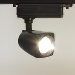 Трековый светодиодный светильник Track-40 (220V, черный корпус, 10W, однофазный ) (теплый белый 3000K), 1шт