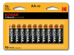 Алкалиновая батарейка Kodak LR6-8+2BL XTRALIFE [KAA-8+2], 10шт