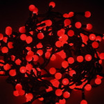 Гирлянда Мультишарики Ø17,5мм, 20 м, 200 LED КРАСНЫЙ, черный ПВХ, IP65, постоянное свечение, 230В соединяется NEON-NIGHT, 1шт
