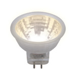 Led-mr11-3w/ww/gu4 glz21tr лампа светодиодная, 12v. прозрачная. теплый белый свет (3000K). Картон. ТМ Uniel., 1шт