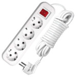 Удлинитель 4х5м с заземл. 13А IP20 S-304 ПВС 3х1 с выкл. UNIVersal 9631991, 1шт