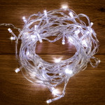 Гирлянда Твинкл-Лайт 10 м, прозрачный ПВХ, 80 LED, белое свечение NEON-NIGHT, 1шт
