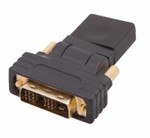 Переходник поворотный, штекер DVI-D - гнездо HDMI REXANT, 1шт