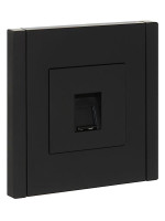 Розетка компьютерная RJ45 кат.5E FORTE&amp;PIANO FP132 черн. IEK FP-K10-1-K02, 1шт