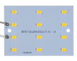 Плата AL 71x52x1 мм 2P6S 300 мА SMD 5730 Прямоугольная (теплый белый 3000K), 1шт