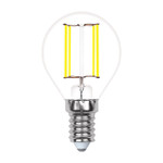 Led-g45-5w/ww/e14/cl/mb glm10tr лампа светодиодная. форма «шар», прозрачная. серия multibright. теплый белый свет (3000K). 100-50-10. Картон. ТМ Uniel., 1шт
