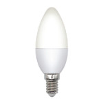 LED-C37-5W/3000K/E14/FR/SLS Лампа светодиодная. Форма “свеча”, матовая. Теплый белый свет (3000K). ТМ Volpe, 11