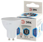 Лампочка светодиодная ЭРА STD LED MR16-12W-840-GU10 GU10 12 Вт софит нейтральный белый свет, 1шт