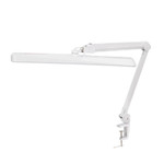 Лампа настольная бестеневая, струбцина, ECO light, 324 SMD LED, диммер, теплый/холодный свет, белая REXANT, 1шт