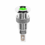 Индикатор металл Ø8 220В подсв/зеленая LED  Rexant, 1шт
