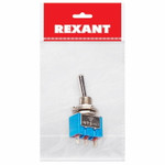 Тумблер 250V 3А (3c) ON-ON однополюсный  Micro  (MTS-102)  Rexant Индивидуальная упаковка 1 шт, 1шт