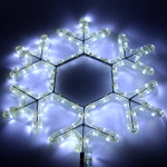 Фигура Снежинка цвет белый, размер 45x38 см NEON-NIGHT, 1шт