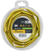 Трубка термоусадочная ТТУ нг-LS 4⁄2 желт./зел. (уп.2м) IEK UDR12-004-002-002-K52-T, 1УП.2 м