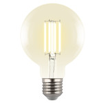 Led-g95-5w/3000k/e27/cl gly01tr лампа светодиодная. форма “шар”, прозрачная. серия яркая a++. теплый белый свет (3000K). Картон. ТМ Uniel, 1шт