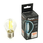 Лампа светодиодная, 1320LM (8W) 175-265V E27 6400K G45 прозрачная, LB-1708, 1шт